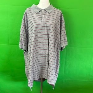 Grey pink/blue striped Harbor Bay 6xl polo.